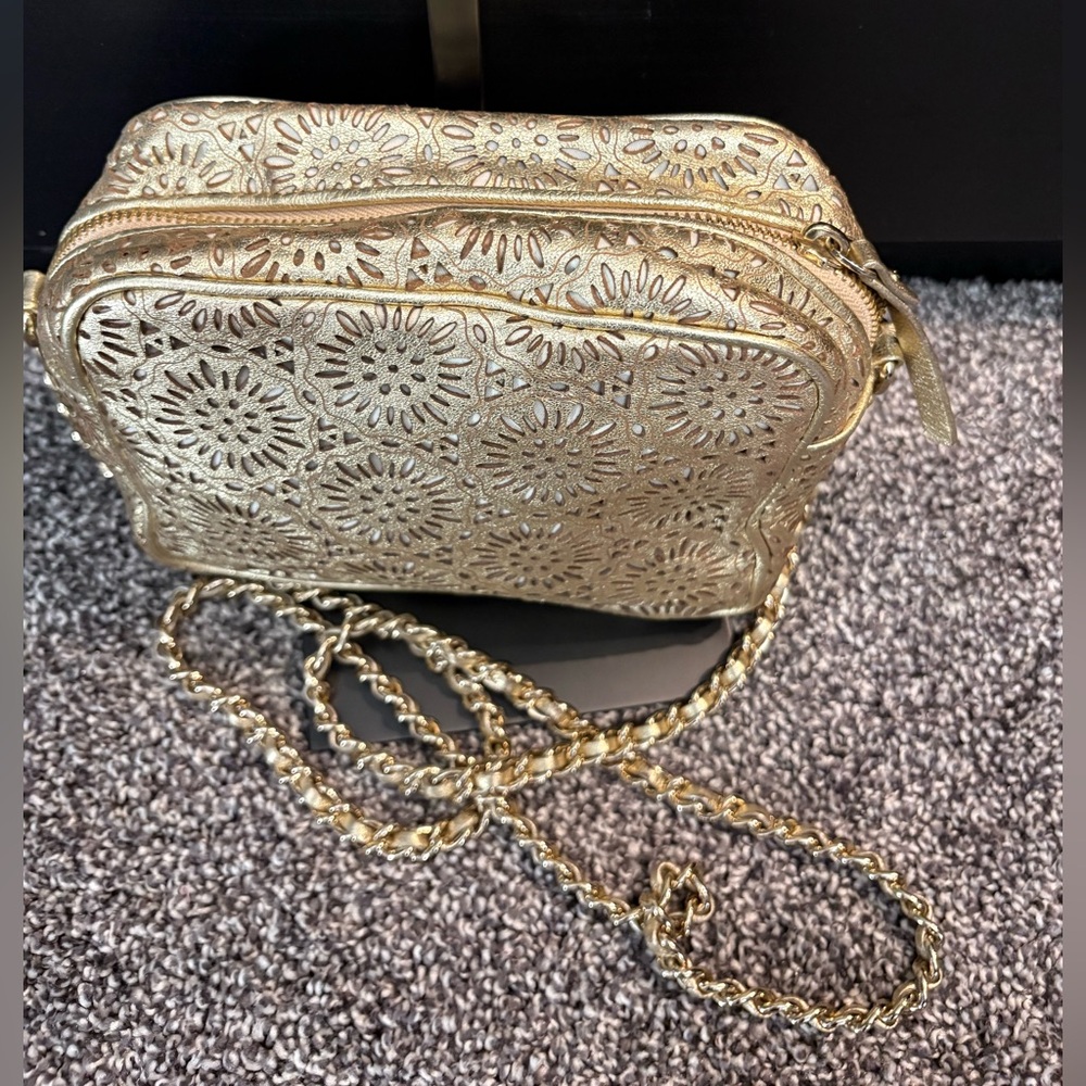 kate spade Gold Laser-Cut Crossbody Bag - Picture 9 of 12